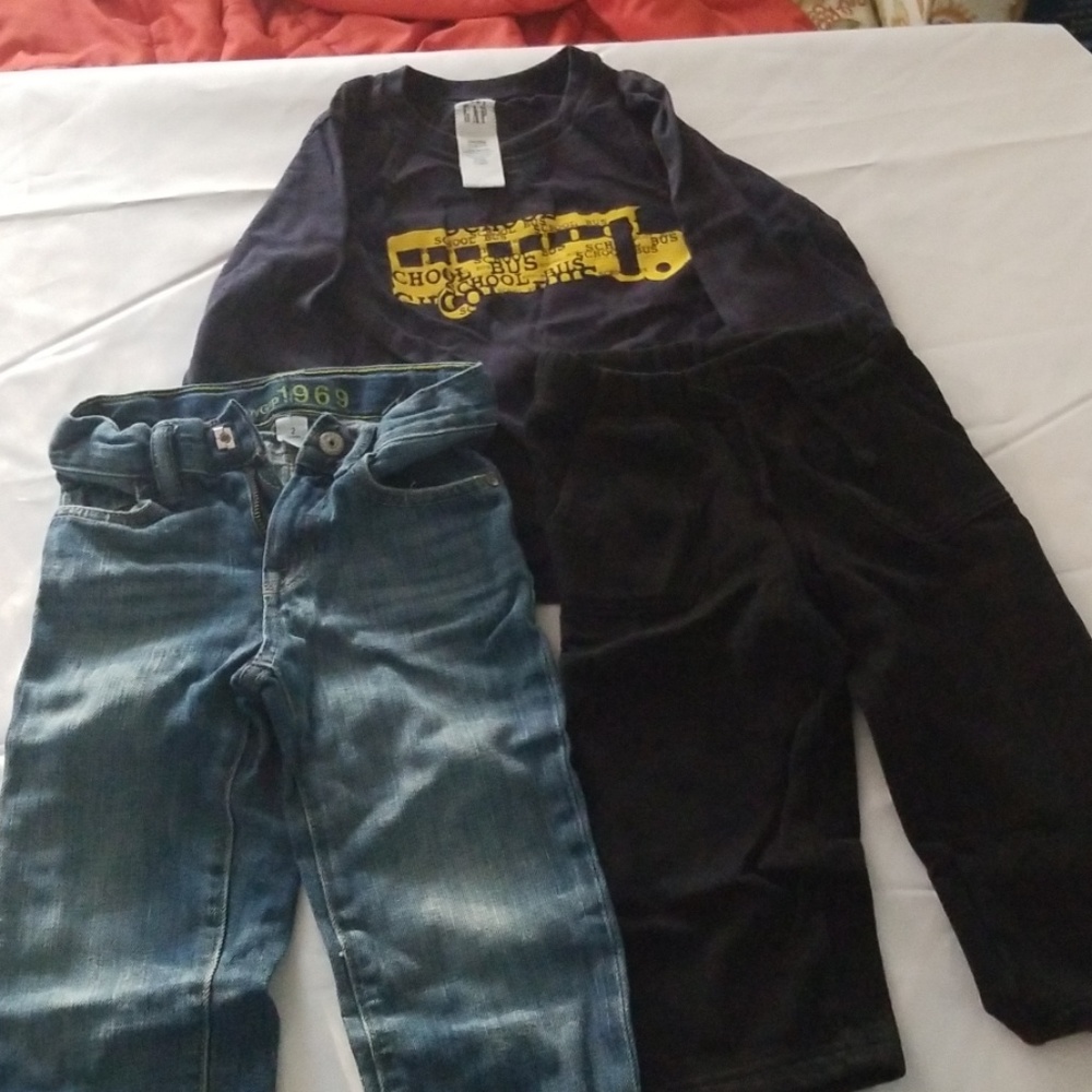 2T boys pants long sleeve t-shirt